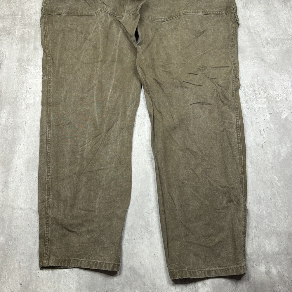 VTG Bugle Boy Pleated Cargo Pants Fits 32 Baggy 80s Brown Carpenter Jeans Khakis - Picture 8 of 10